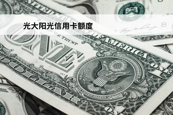 光大阳光信用卡额度
 光大信用卡额度