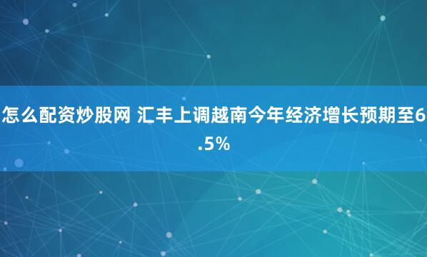 怎么配资炒股网 汇丰上调越南今年经济增长预期至6.5%