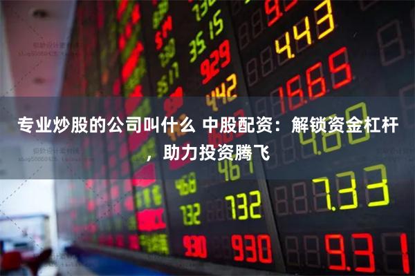 专业炒股的公司叫什么 中股配资：解锁资金杠杆，助力投资腾飞